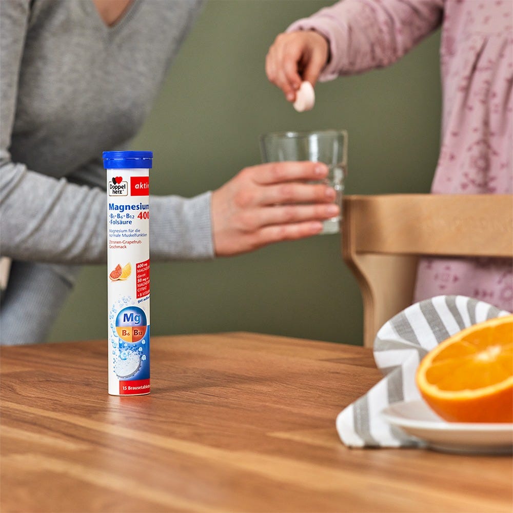 Doppelherz Magnesium 400 + B-Vitamine Brausetabletten