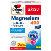 Doppelherz Magnesium 400 +B1+B6+B12+Folsäure 60 Stück
