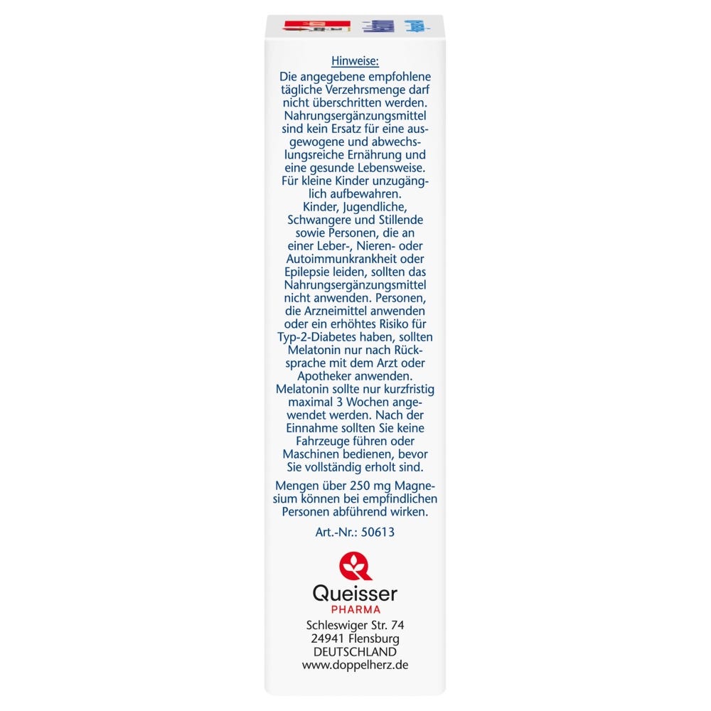 Doppelherz Melatonin + Magnesium 400 30 Stück