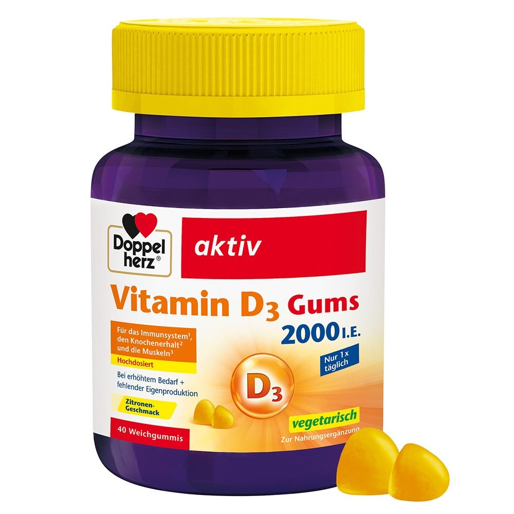 Doppelherz Vitamin D 2000 IE Gums 40 Stück
