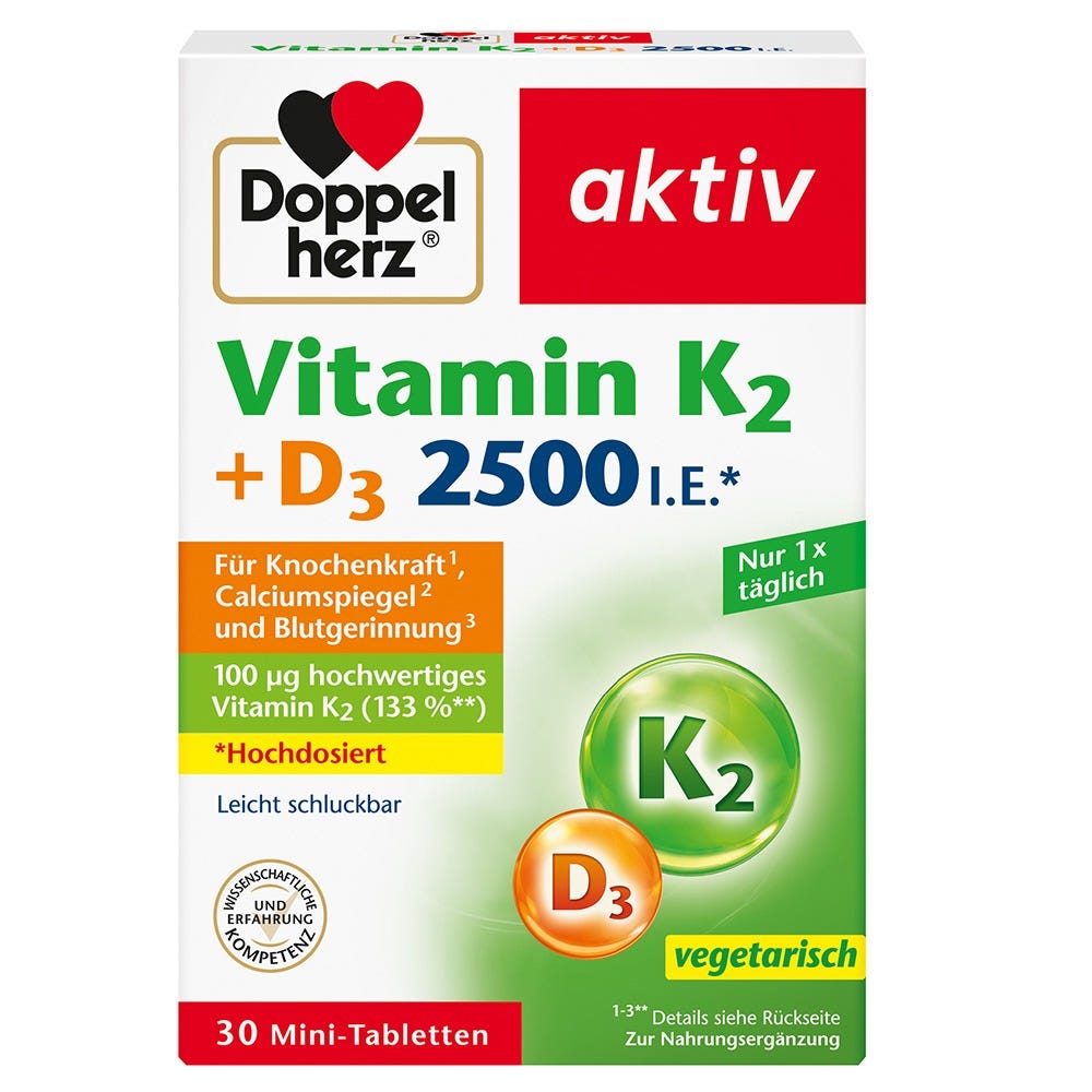Doppelherz Vitamin K2 + D3 2500 I.E. 30 Stück