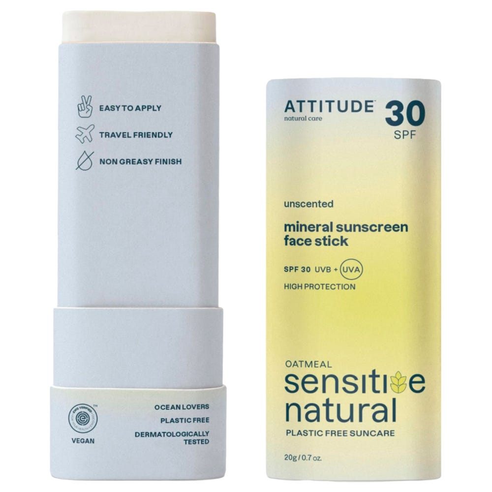 Attitude – Clean Beauty Sunly Sunscreen Face Stick SPF 30 Sensitiv 20 g