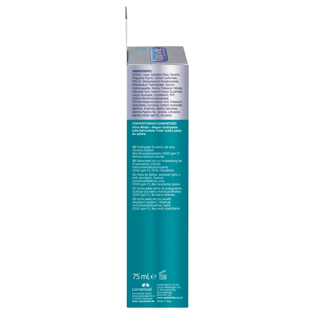 Rapid White Ultra White and Repair Zahncreme 75 ml
