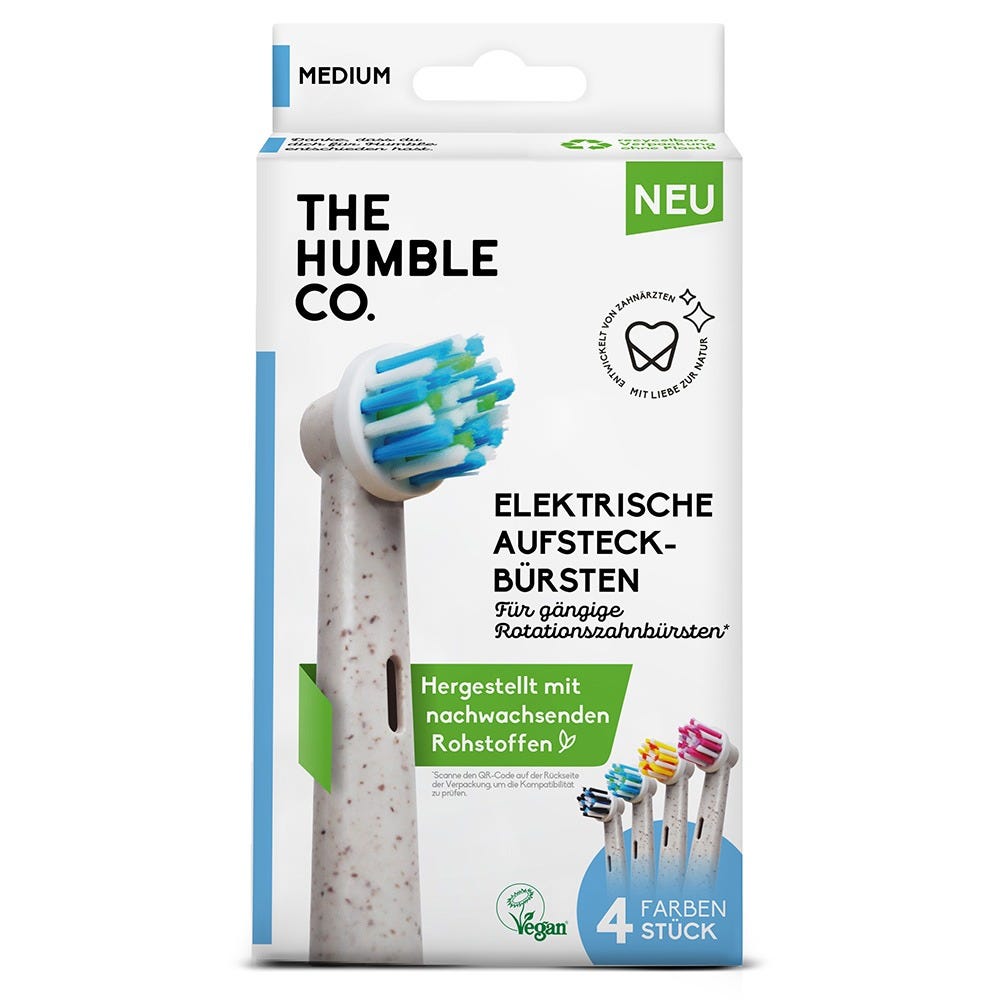 The Humble Co. Elektrische Aufsteckbürste 4 Stück