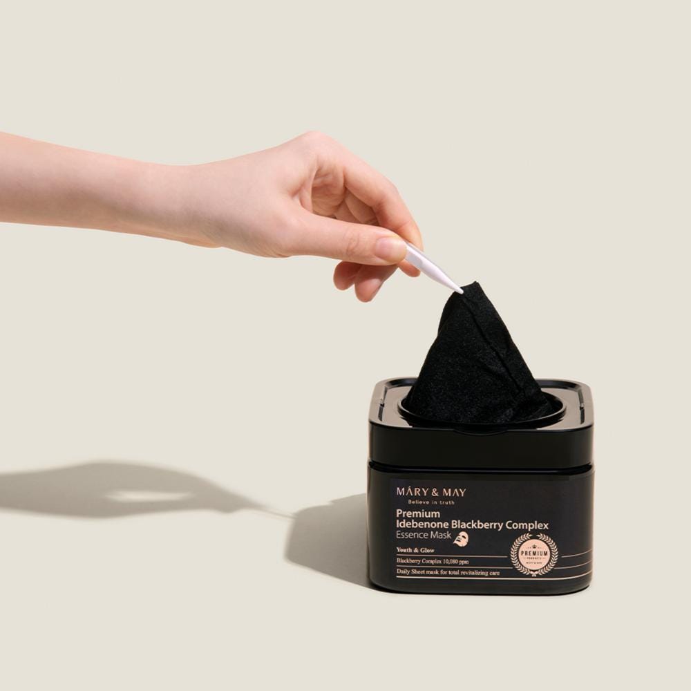 Mary & May Premium Idebenone Blackberry Complex Essence Mask 20 Stück