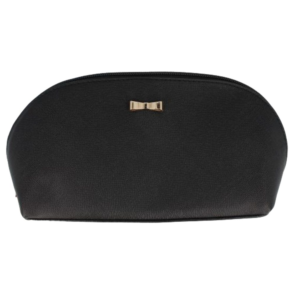 PARSA Beauty Kosmetiktasche Kunstleder schwarz