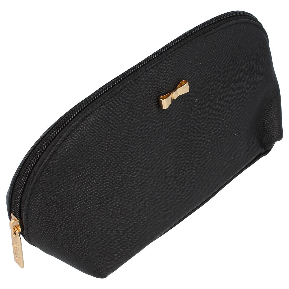 PARSA Beauty Kosmetiktasche Kunstleder schwarz