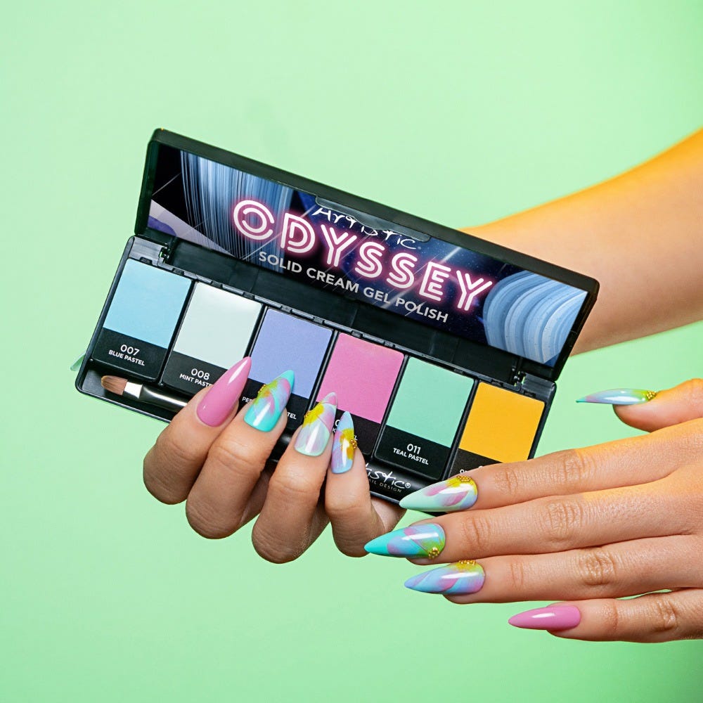 Artistic Nail Design Cream Gel Palette Odyssey Pastel 