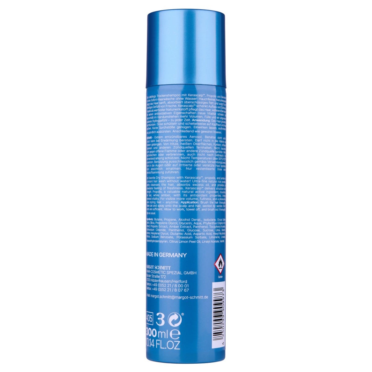 Margot Schmitt Lieblings Trockenshampoo mit Kerascalp Propolis & Bernstein 300 ml