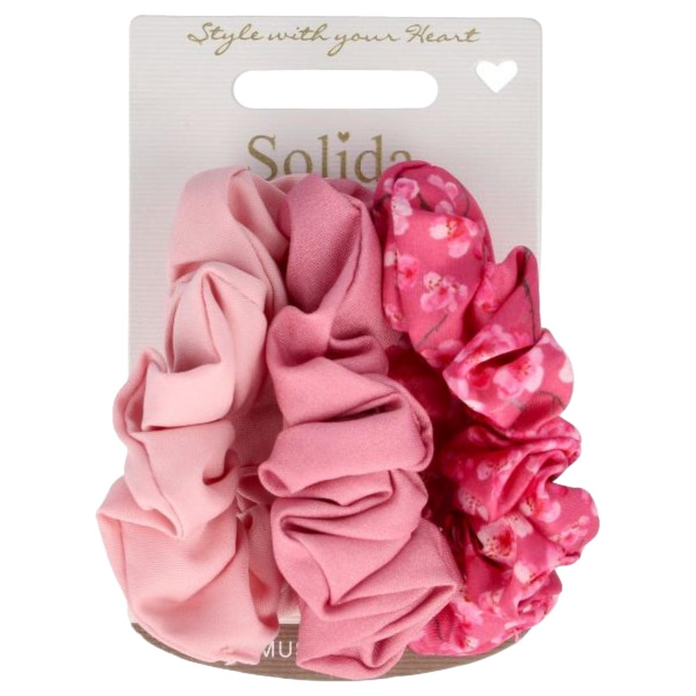 Solida Scrunchie mehrfarbig 7 cm 3 Stück