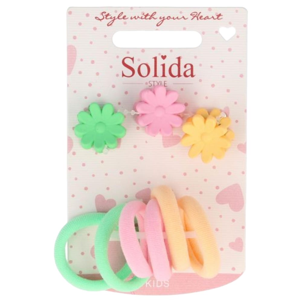 Solida Haarschmuck-Set Blume 9 Stück