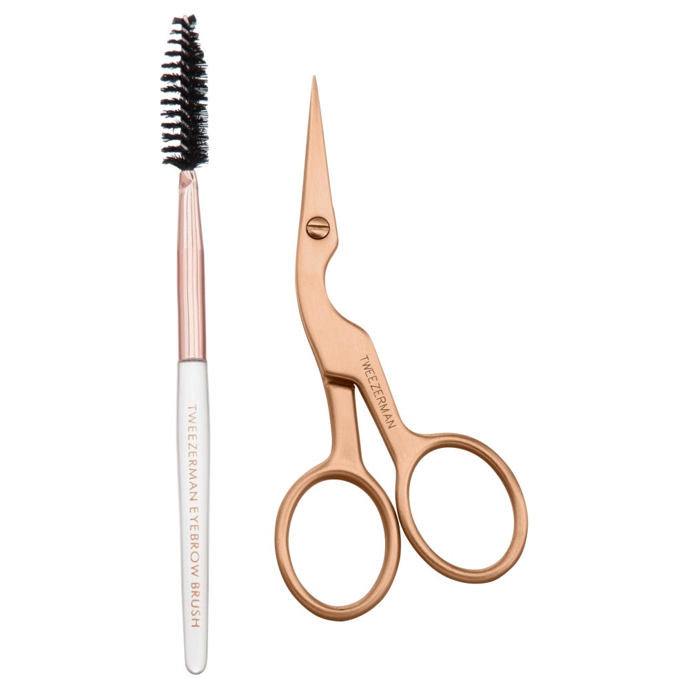 TWEEZERMAN Brow Shaping Scissors & Brush