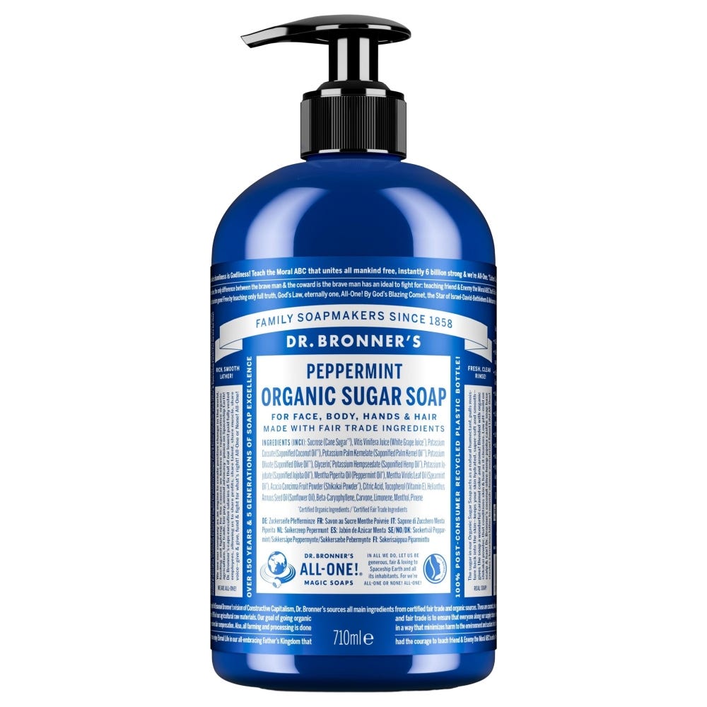 Dr. Bronner’s Organic Sugar Soap Peppermint 710 ml