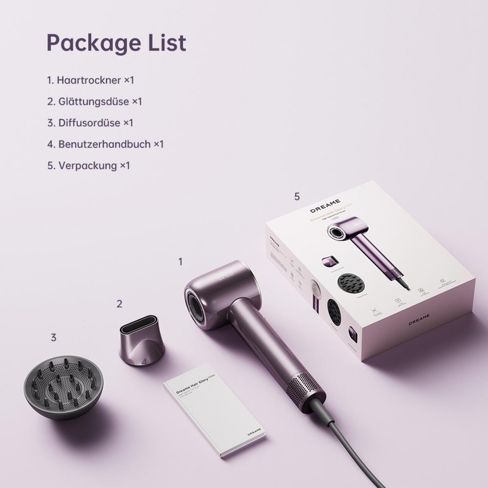 DREAME Glory Combo Haartrockner Violett