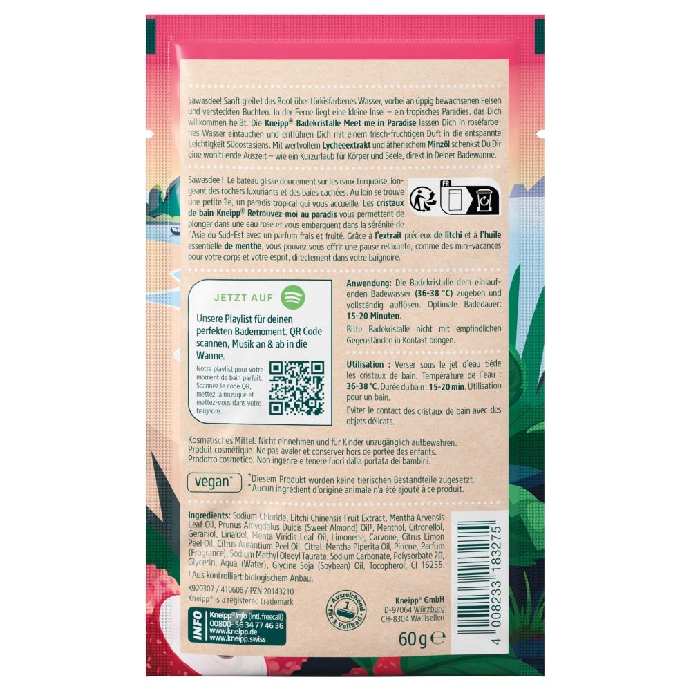 Kneipp Meet me IN PARADISE Badekristalle 60 g