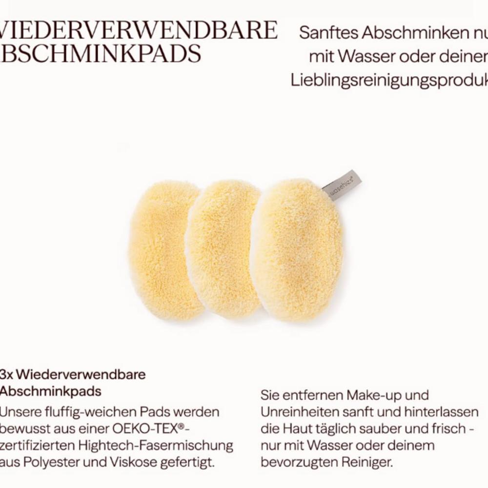 Waschies Wiederverwendbare Abschminkpads 3er Pastel Yellow