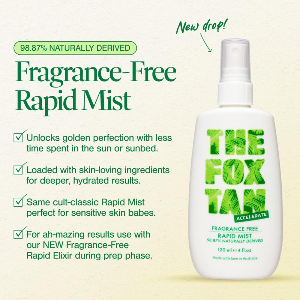 THE FOX TAN Fragrance Free Rapid Tanning Mist 120 ml