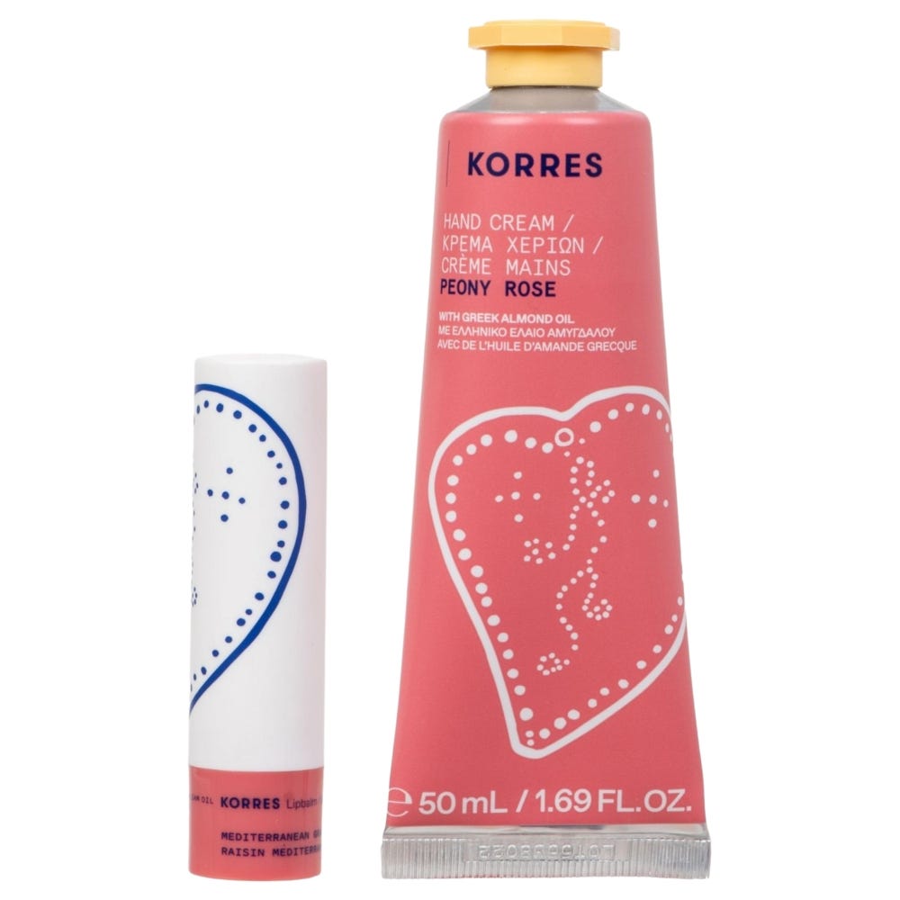 Korres EVERYDAY ESSENTIALS Hand- und Lippen Pflegeset Peony Rose Set