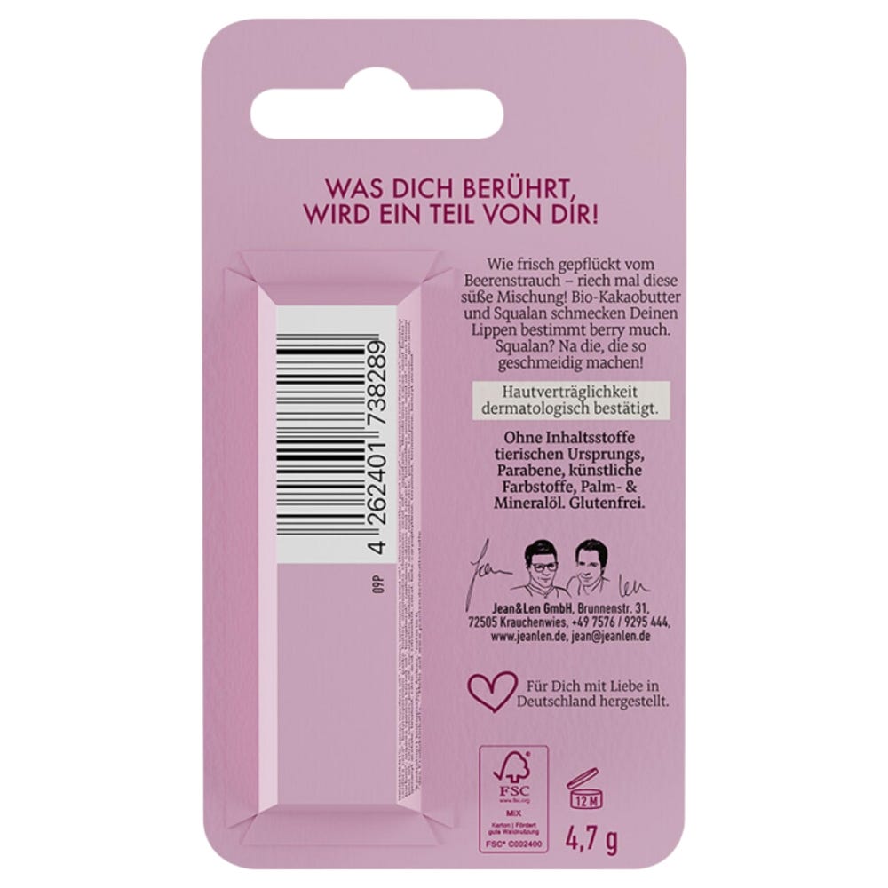 Jean & Len Lip Balm Beere 5 g