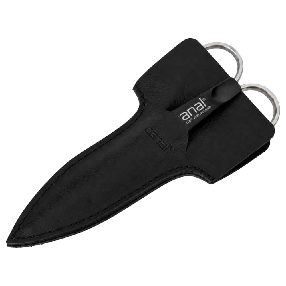 Canal Scheren-Etui Leder 2-teilig Schwarz