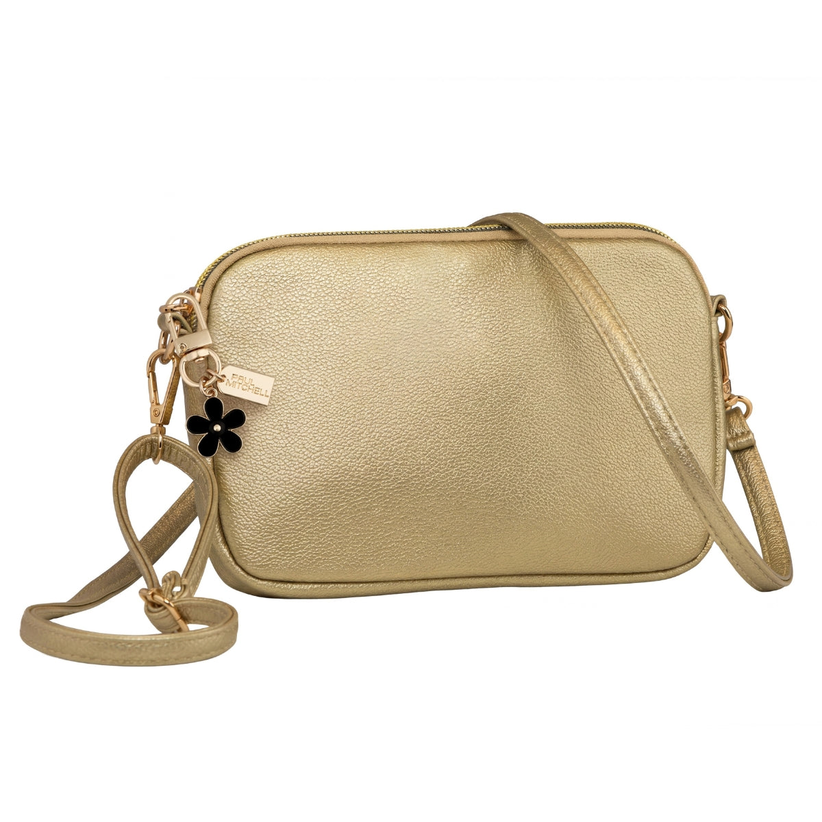 Paul Mitchell goldene Crossbody-Bag gratis