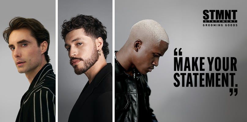Männerpflege & - styling mit einem Statement.