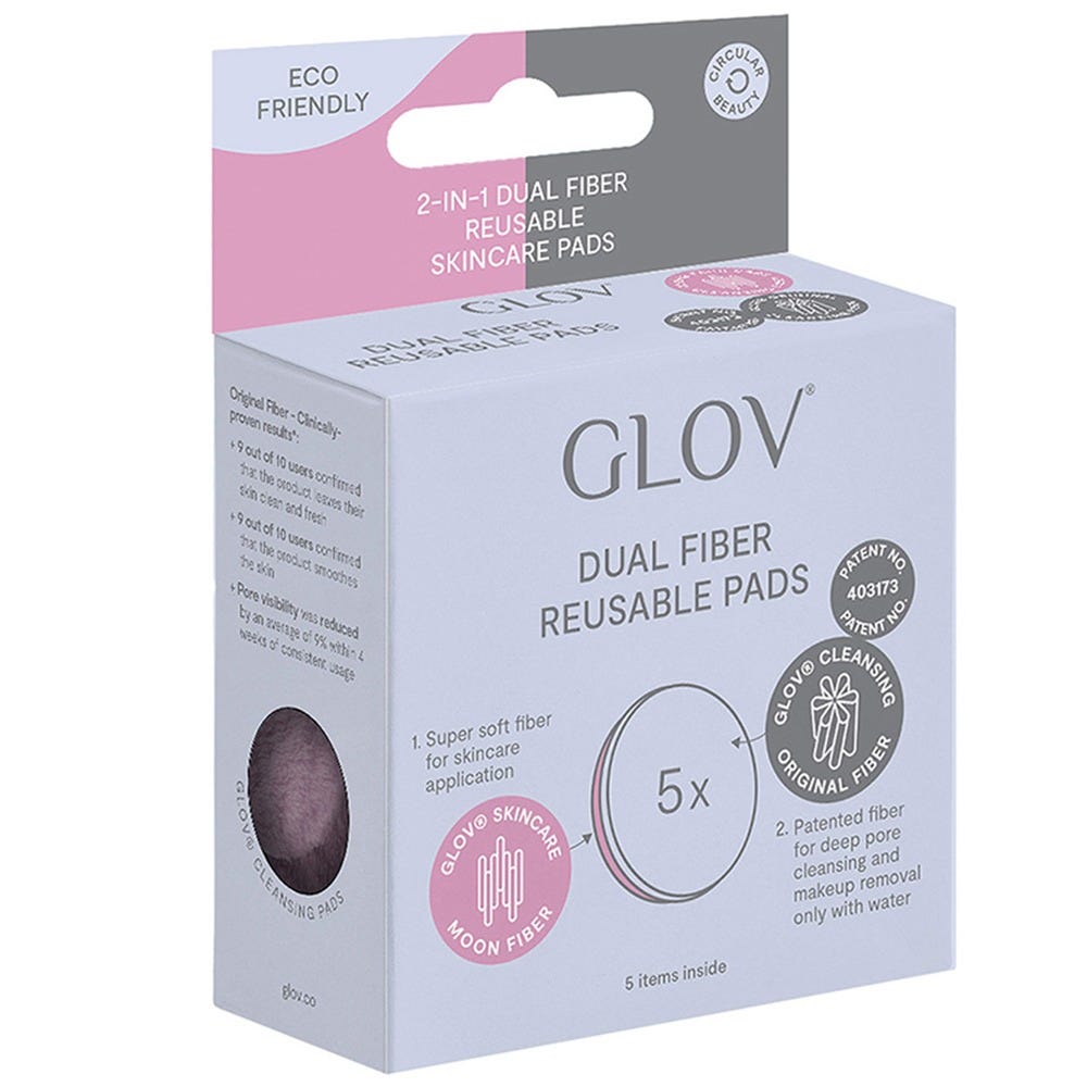GLOV 2-In-1 Dual Fiber Reusable Skincare Pads