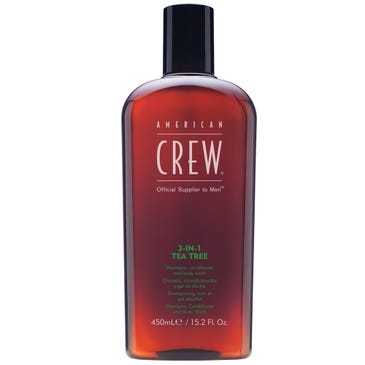 American Crew 3-in-1 Tea Tree Shampoo, Conditioner & Bodywash 450 ml